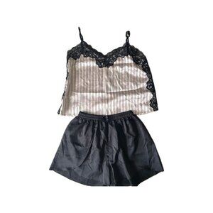 Satin pajama/lounge wear set in pink and black